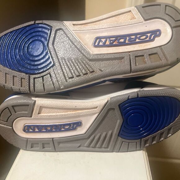Jordan 3 Retro. Blue Racer. Kids. 5Y - Picture 5 of 10